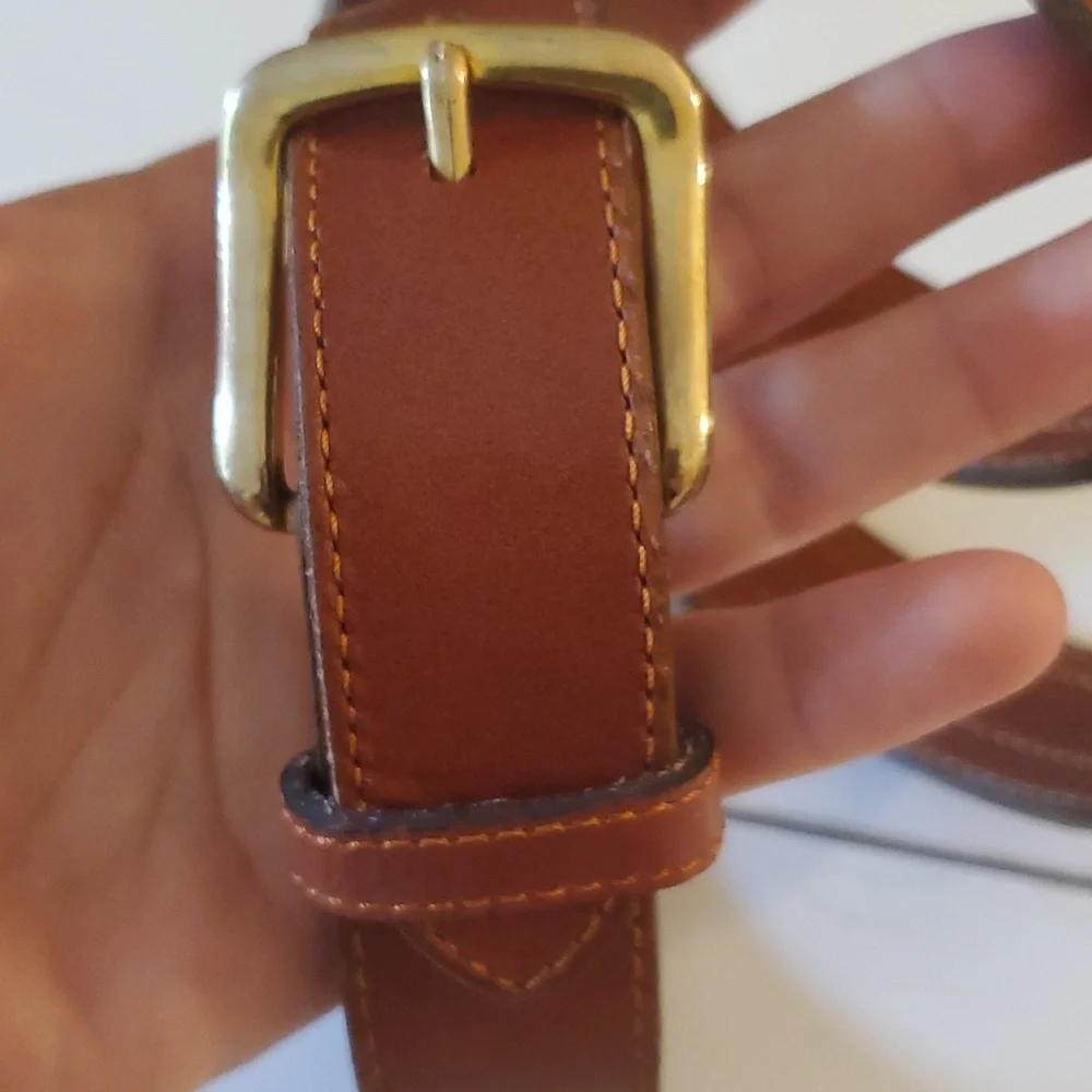 New with tags Vintage genuine Leather Mens brown belt in different sizes_2